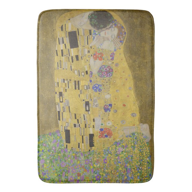 Tapete De Banheiro Os amantes beijando o abraço de Gustav Klimt (Frente Vertical)