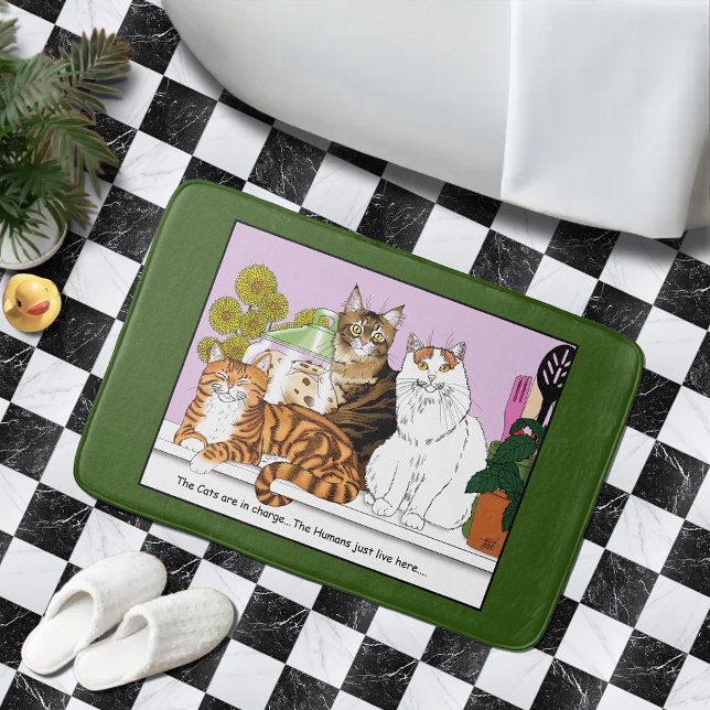 Tapete De Banheiro Os Gatos estão no comando (Criador carregado)