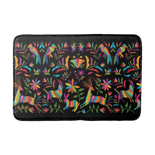 Tapete De Banheiro Otomi Bath Mat mexicano (Frente)