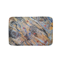 Tapete De Banheiro ouro de abstrato e borboleta prateada