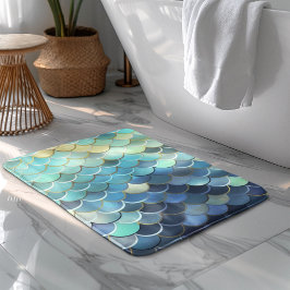 Tapete De Banheiro Ouro de Fundo do Padrão Azul Céu em Escala de Peix