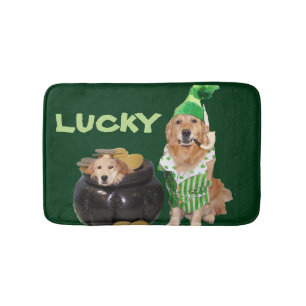 Tapete De Banheiro Ouro do Retriever Lucky Pote Dourado