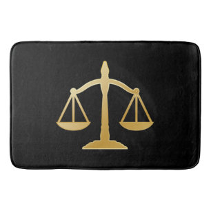 Tapete De Banheiro Ouro do Tema da Lei de Justiça