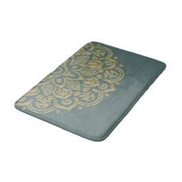 Tapete De Banheiro Ouro Mandala - Bathmat