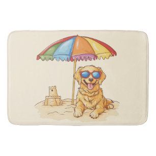 Tapete De Banheiro Ouro Retriever Beach og