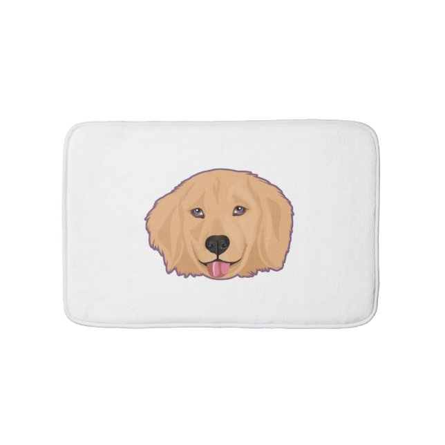 Tapete De Banheiro Ouro Retriever Sticker (frente)