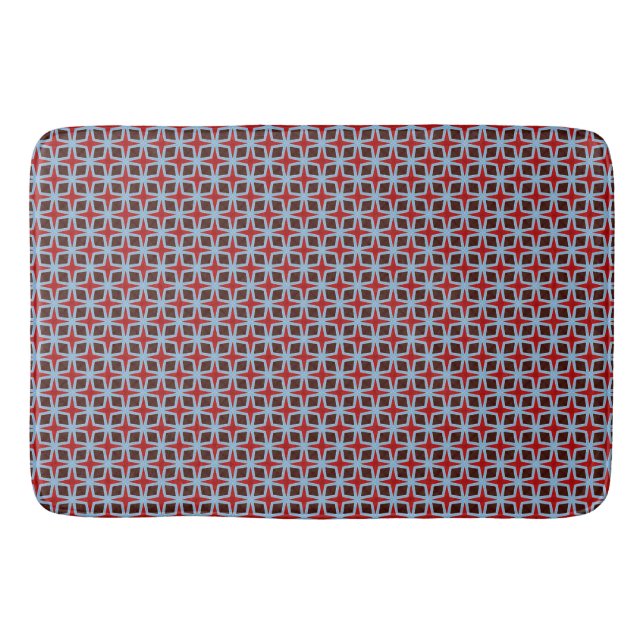 Tapete De Banheiro Ouros Retro E Estrelas Bath Mat (Frente)