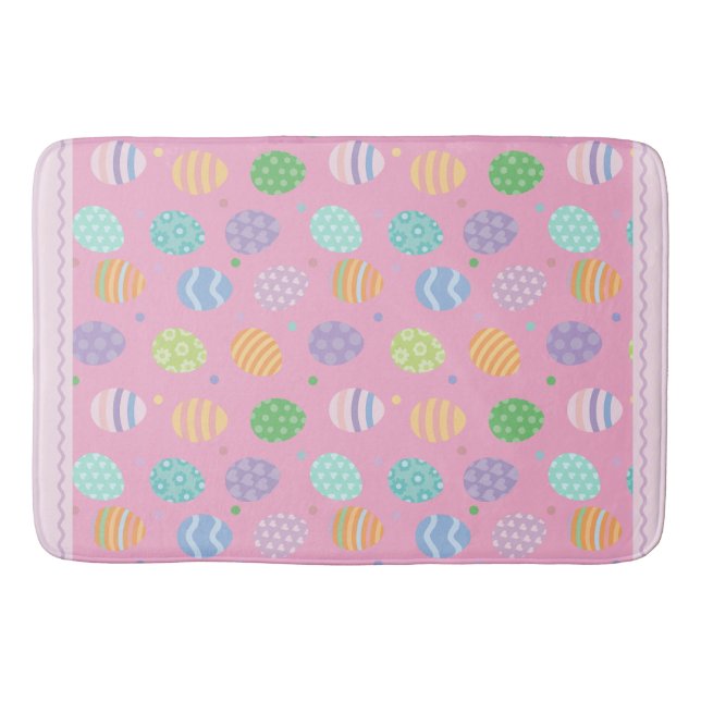 Tapete De Banheiro Ovo de Páscoa Pastel (Frente)