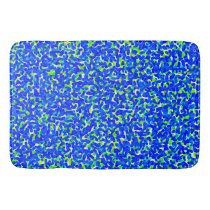 Tapete De Banheiro Padrão Abstrato azul e verde