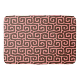 Tapete De Banheiro padrão abstrato rosa e marrom