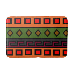 Tapete De Banheiro Padrão africano moderno abstrato colorido
