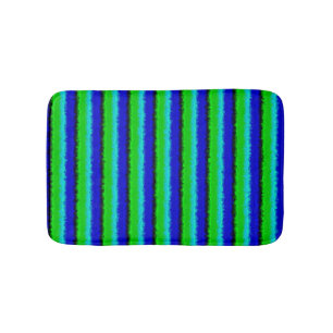 Tapete De Banheiro Padrão arco-íris 3D abstrato azul verde