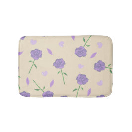 Tapete De Banheiro Padrão Botânico do Boho Rosa púrpura bege