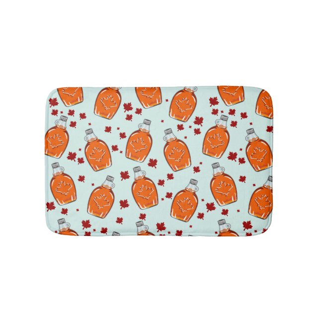 Tapete De Banheiro Padrão Canadiano do Xarope (frente)