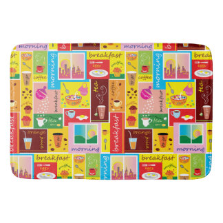 Tapete De Banheiro Padrão Caprichoso de Café da Manhã
