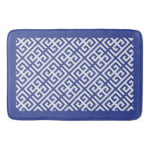 Padrão-chave grego azul e branco