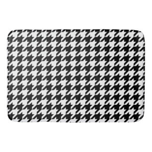 Tapete De Banheiro Padrão clássico de tecelagem de houndstooth