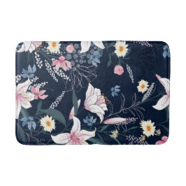 Tapete De Banheiro Padrão contínuo floral estético