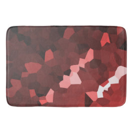 Tapete De Banheiro Padrão Cristalizado de Matiz Vermelha