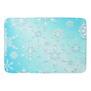 Tapete De Banheiro Padrão Crystal Snowflakes