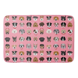 Tapete De Banheiro Padrão da face do Namorados do cão