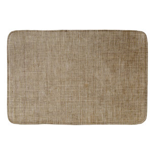 Tapete De Banheiro padrão da natureza do burlap