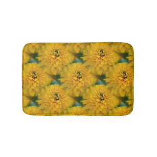 Tapete De Banheiro Padrão das flores de margarida amarela