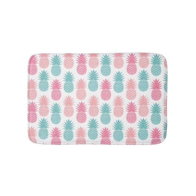 Tapete De Banheiro Padrão de abacaxi de vinhagem (frente)