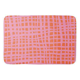 Tapete De Banheiro Padrão de Abstrato de Grade Retroativa