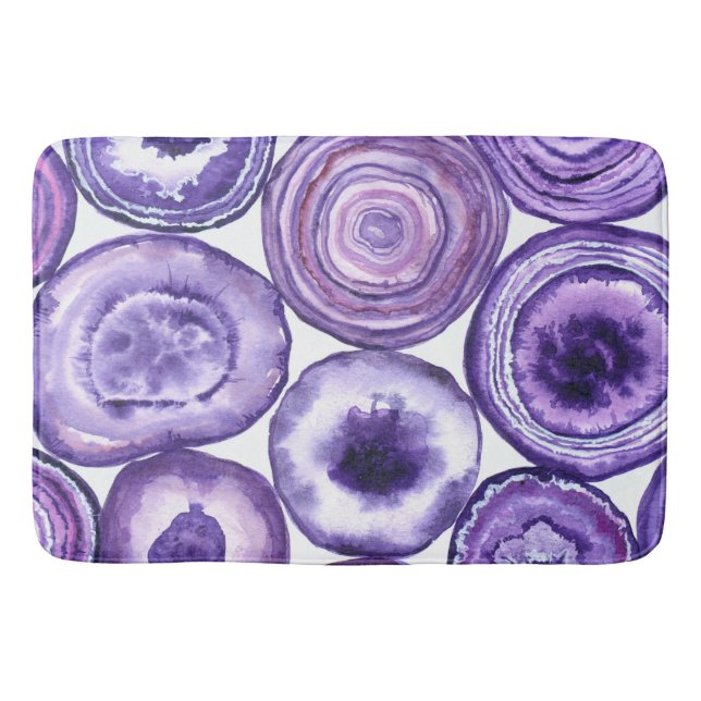 Tapete De Banheiro Padrão de agata violeta (Frente)