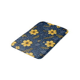 Tapete De Banheiro Padrão de Arte Floral na moda-Étnica Mediterrânica