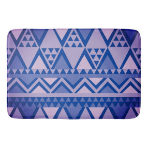 Tapete De Banheiro Padrão de Arte Tribal Simples Violet