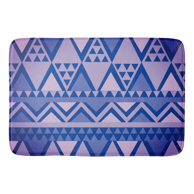 Tapete De Banheiro Padrão de Arte Tribal Simples Violet (Frente)