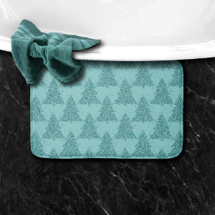 Tapete De Banheiro Padrão de árvore elegante Natal de Luxe Aqua