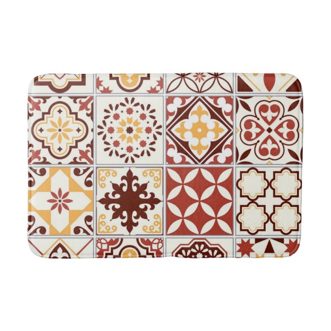 Tapete De Banheiro Padrão de azulejos cerâmicos (Frente)