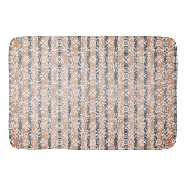 Tapete De Banheiro Padrão de Azulejos e faixas de círculo (Frente)