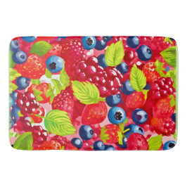 Tapete De Banheiro Padrão de Berry Colorido