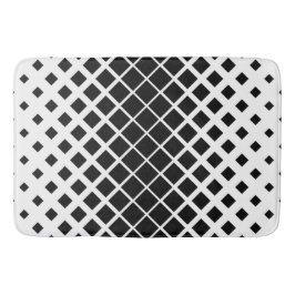 Tapete De Banheiro Padrão de Bloco de Dissolução Preta Moderna