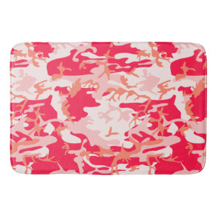 Tapete De Banheiro Padrão de Camo Rosa, Estilo Militar Muito Legal