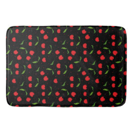 Tapete De Banheiro Padrão de Cereja Vermelha Doce