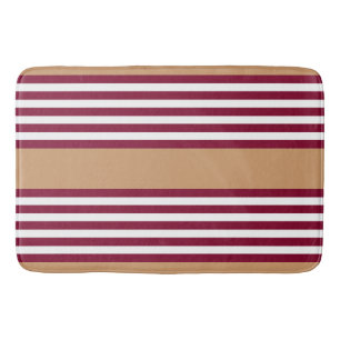 Tapete De Banheiro Padrão de cinco listras vermelho borromado