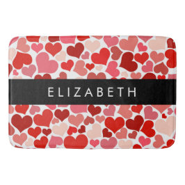 Tapete De Banheiro Padrão De Corações, Corações Vermelhos, Amor, Seu 