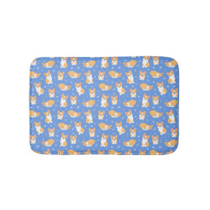 Tapete De Banheiro Padrão de Corgi Cute