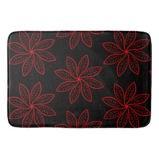 Tapete De Banheiro Padrão de Crimson em Preto