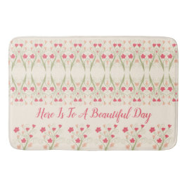 Tapete De Banheiro Padrão de Design Floral