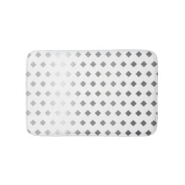 Tapete De Banheiro Padrão de Diamante Branco de Cinzas Prateadas Deco