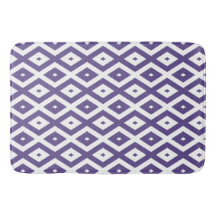 Tapete De Banheiro Padrão de diamante ultra violeta e branco