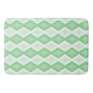 Tapete De Banheiro padrão de diamante verde maçã