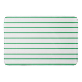 Tapete De Banheiro Padrão de faixa fina Verde Mar