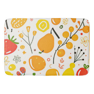 Tapete De Banheiro Padrão de Fiesta de Fruta tropical